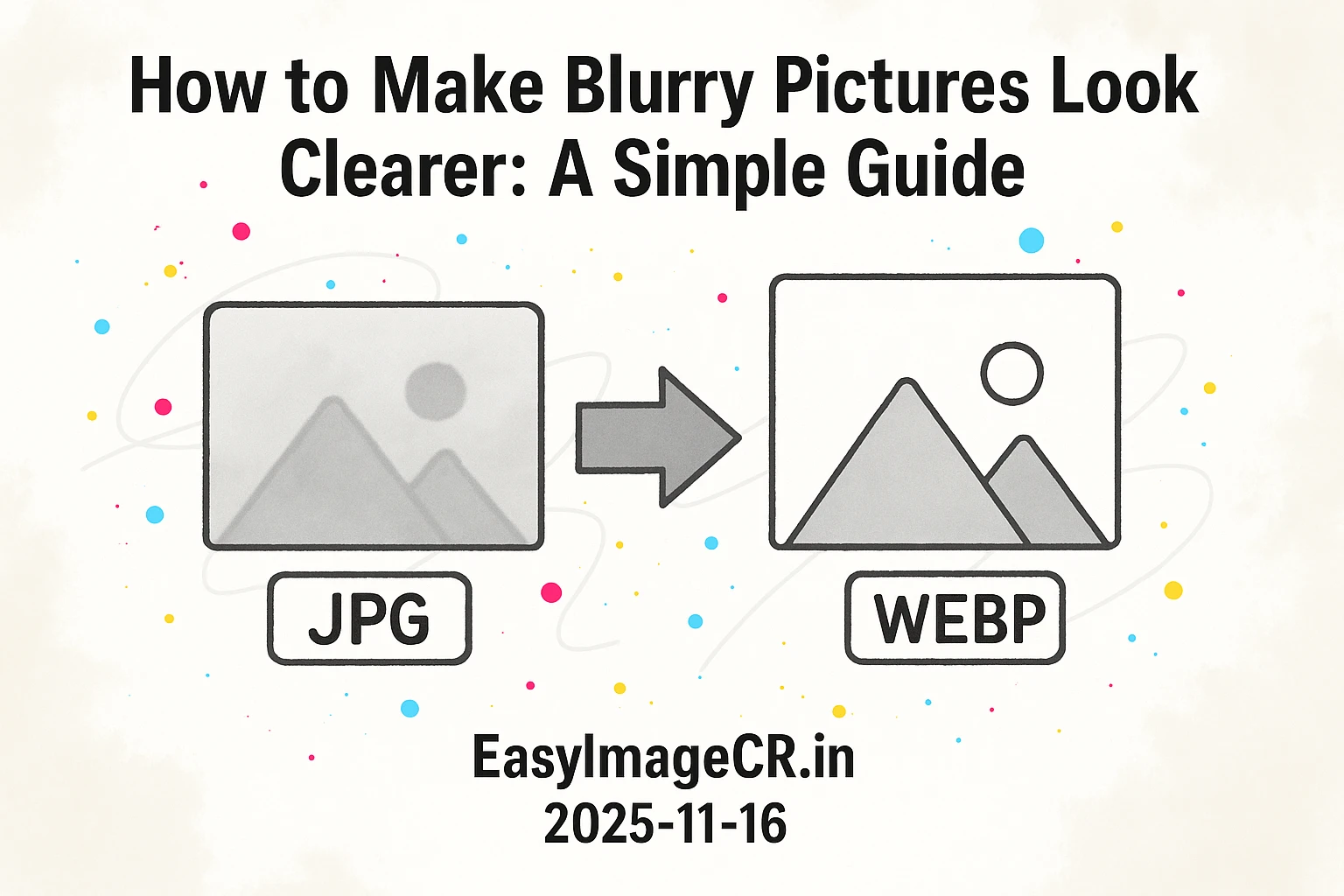 A blurry photo being transformed into a clear, sharp photo