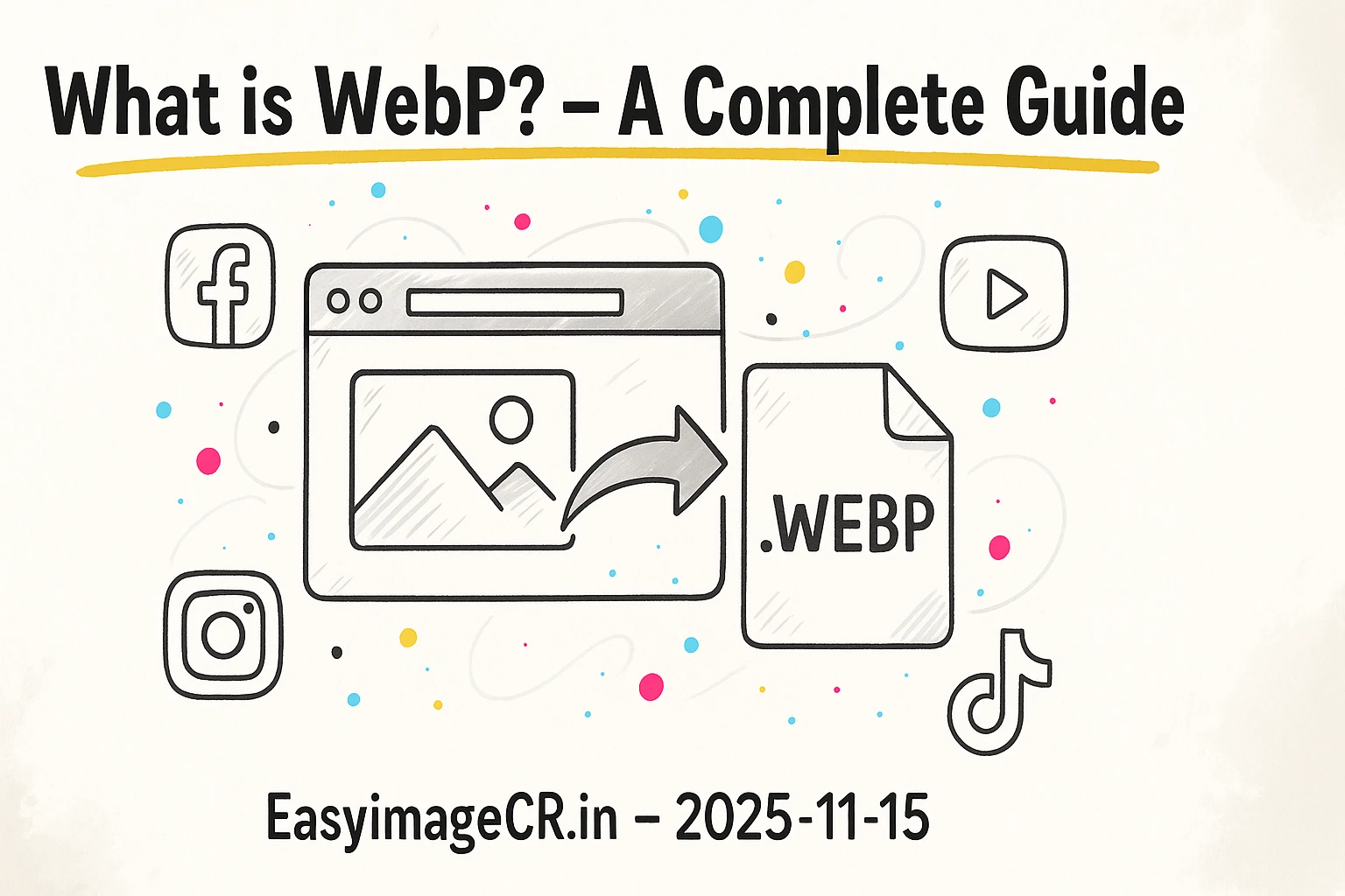 The WEBP image format logo next to JPG and PNG